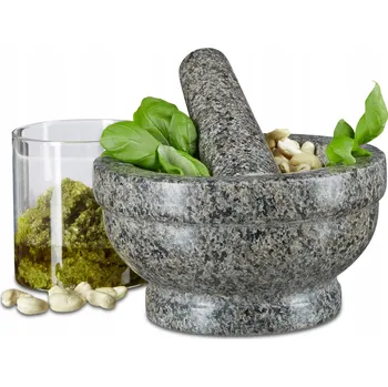 Hmoždíř Relaxdays Hmoždíř, žulový, šedý, 17 cm