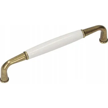 Nábytkové kování Nábytková úchytka UP16 porcelán staré zlato d-128