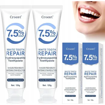 Dentální hygiena 2X ZUBNÍ PASTA S HYDROXYAPATITEM PRO OCHRANU SKLOVINY A POSÍLENÍ ZUBŮ