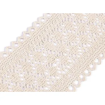 Krajka Bavlněná krajka / vsadka paličkovaná šíře 10 cm Varianta: 2 béžová světlá, Balení: 13.5 m