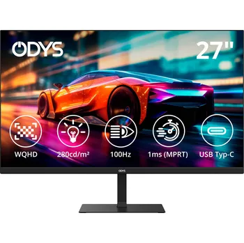 Monitor ODYS i27-Q-100 LED monitor 68.6 cm (27 palec) 2560 x 1440 Pixel 16:9 1 ms IPS LED
