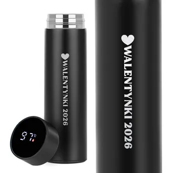 Termoska LED TERMOSKA ČERNÝ TERMOSTATICKÝ DÁREK K VALENTÝNU PRO DRAHOU POLOVIČKU 2026