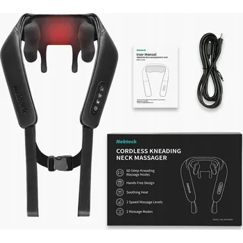 Masážní přístroj Nekteck Masážní přístroj na krk - pokročilá 6D Shiatsu masážní přístroj krku a ramen