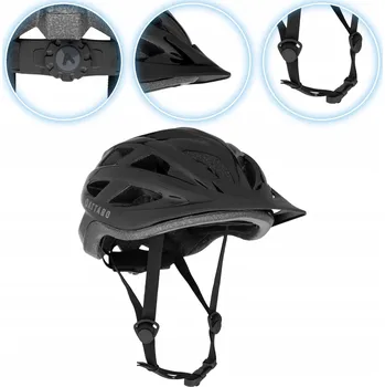 Cyklistická přilba Cyklistická helma Attabo Firez černá M 52-55 cm, nastavitelná, s kšiltem, lehká