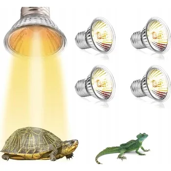 Osvětlení do terária Žárovka HUILIAN LAMPA GRZEWCZA ŻÓŁW, 4 ŻARÓWKI UVA UVB LAMPA 50 W