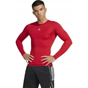 Pánské tričko ADIDAS TECHFIT LS TEE (XS) Pánské tričko Červené