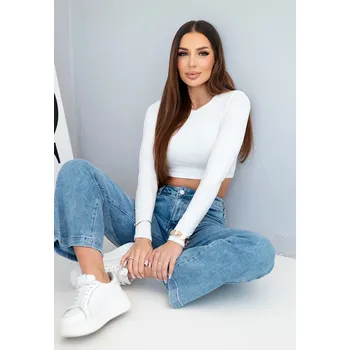 Dámské džíny Kesi Dámské džíny s širokou nohavicí a vysokým pasem trek Velikost: L