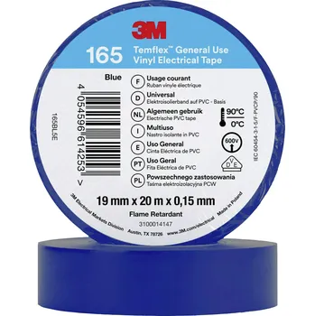 Izolační páska 3M 165BL5E izolační páska modrá (d x š) 20 m x 19 mm 1 ks