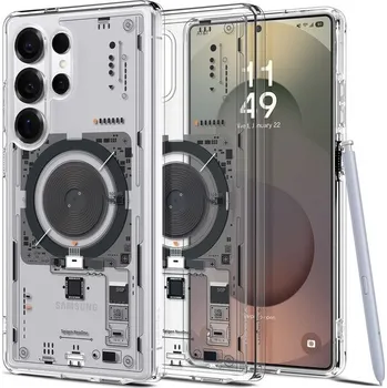 Pouzdro na mobilní telefon Spigen Ultra Hybrid MagSafe Samsung Galaxy S25 Ultra Neo One KF2346027 Čirá
