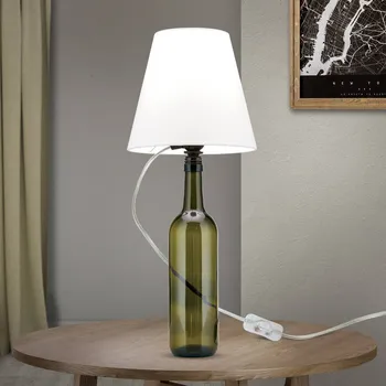 Lampička Orion E27 objímka žárovky BOTTLE, průhledný kabel, délka 200 cm průhledný, černý 1 x 40 W
