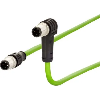 Datový kabel Metz Connect 142M1D19010 M 12 síťové kabely, propojovací kabely CAT 5e SF/FTP 1.00 m zelená krytí PUR, odolné proti kyselinám, odolné proti ozonu, odolné proti