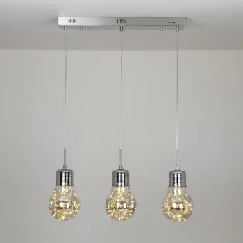 Závěsné svítidlo Bulb 3, chromové tělo svítidla, ch