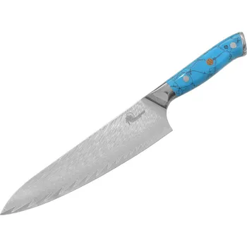 Kuchyňský nůž Nůž Dellinger Chef Blue Stone damast kuchyňský
