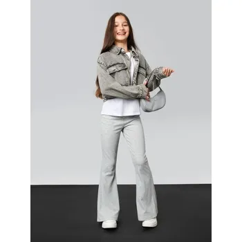 Dívčí kalhoty Sinsay - Zvonové kalhoty - šedá - 787HB-09M - 787HB-09M-158