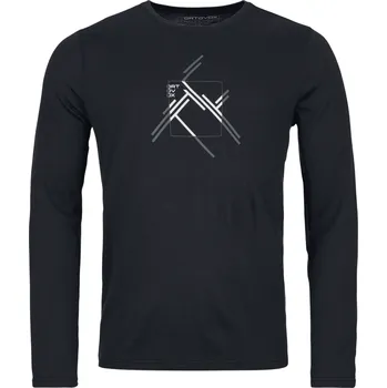 Pánské tričko Pánské triko Ortovox 185 Merino Mtn Cutout Ls Men's Velikost: L / Barva: černá