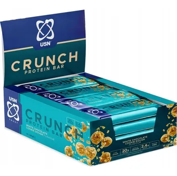 USN TRUST CRUNCH BAR Balení 12x60g PROTEINOVÁ TYČINKA BÍLKOVINOVÁ Bílá čokoláda