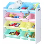 Úložný box na hračky MPMAX bílý, 12 boxů, 180 l, 86x78x27 cm