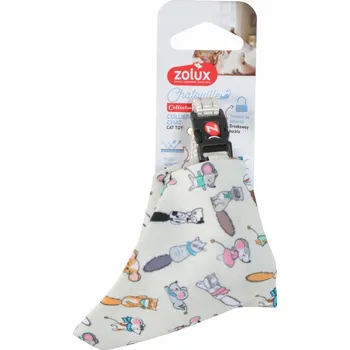 ZOLUX Obojek pro kočky s bandanou, vzor kočky a myši CHATOUILLE