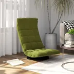 VidaXL Otočné podlahové křeslo, světle zelené, sametové