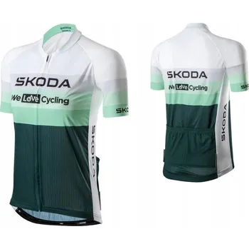 cyklistický dres Cyklistický dres Škoda M bílý