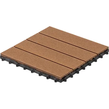 Venkovní dlažba WPC dlaždice LEGI BASE 30 x 30 cm, teak