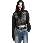 mikina s kapucí dámské - REQUIEM FROST- CROP - AFFLICTION - AW28899-BKLV - S