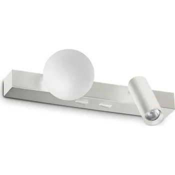Nástěnné svítidlo Ideal Lux PING PONG AP nástěnné svítidlo, LED 6W, 600lm, 3000K, IP20, bílé