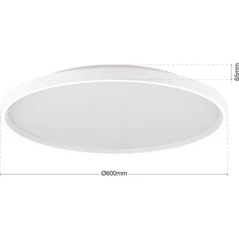 Svítidlo Orion LED stropní svítidlo MASCA, bílé, Ø 60 cm, CCT, kov, stmívatelné bílá LED 47 W celkem - Doprava zdarma