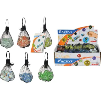 Hračka Simba World of Toys Simba Skleněné kuličky v síťce, 6 druhů