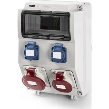 Elektrická zásuvka IP44 ENC 4 Gang combi unit 1 x 32a 5Pin