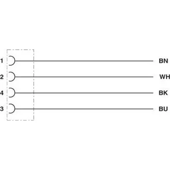 Phoenix Contact SAC-4P- 1,5-PVC/M12FR připojovací kabel pro senzory - aktory, 1415606, piny: 4, 1.50 m, 1 ks
