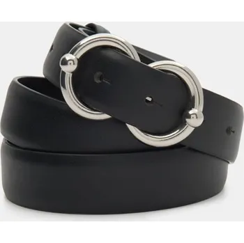 Opasek Sinsay - Pásek z imitace kůže se stříbrnou sponou - černá - 926EJ-99X - 926EJ-99X-L