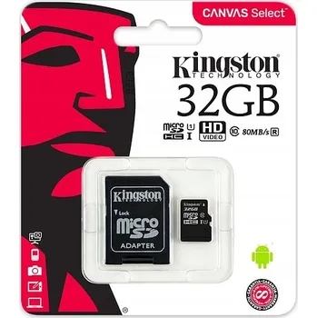 Paměťová karta MicroSD karta Kingston Micro SD Card SDHC Memory C10 32GB 32 GB