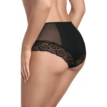 Kalhotky Vysoké krajkové kalhotky Ewana 029 černá M