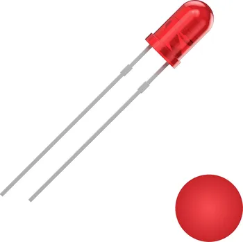 Dioda Quadrios 2111O155 LED s vývody červená kulatý 3 mm 700 mcd 30 ° 20 mA 2 V