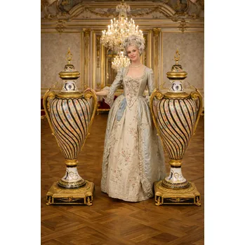 Váza Zámecké porcelánové vázy - ručně zdobené - 139 cm