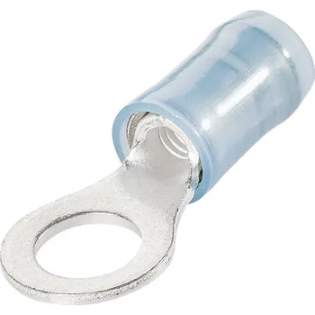 Kabelové oko TE Connectivity 321045 kulaté kabelové oko Průřez (max.)=2.60 mm² Ø otvoru=6.35 mm částečná izolace modrá 1 ks