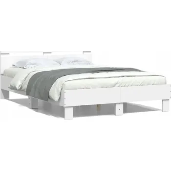 Postel Rám postele s čelem, bílá, 120x190 cm