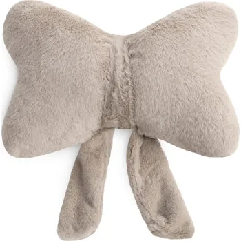 Dekorativní polštářek Dekorační polštářek ve tvaru mašle - světle béžový