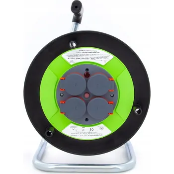 Prodlužovací kabel PRODLUŽOVACÍ KABEL STAVEBNÍ BUBNÍKOVÝ 3x1,5 25m BUBNÍK NAVIJÁK BUBNU GUMOVÝ KABEL