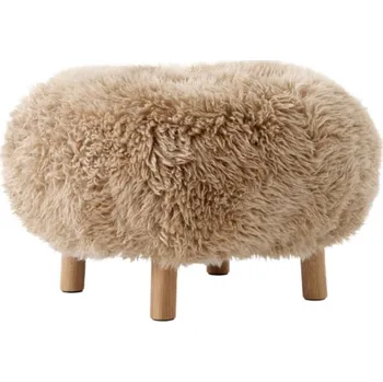 Otoman &Tradition Pouf Little Petra ATD1, oak/sheepskin Honey