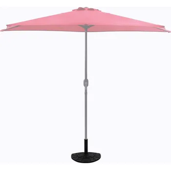 Slunečník Deuba® Půlkruhový stojan na slunečník 9 kg – černý, s redukcemi