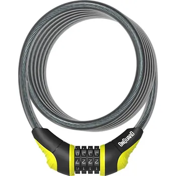 Zámek na kolo zámek ONGUARD spirála 1800x10 mm kódový žlutý Černá Kódový