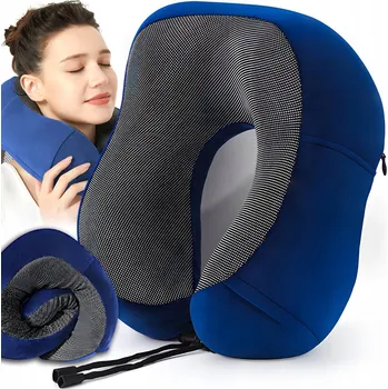 Polštář Polštář typu rogal RETOO, velurová paměťová pěna, černý