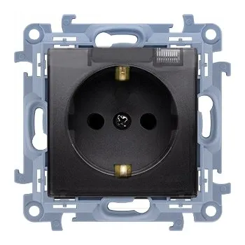 Elektrická zásuvka Elektrická Zásuvka zásuvka Kontakt-simon černá