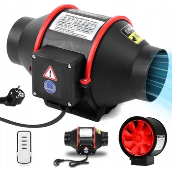 Domácí ventilátor DVOURYCHLOSTNÍ KANÁLOVÝ VENTILÁTOR S DÁLKOVÝM OVLÁDÁNÍM DO KUCHYNĚ, DÍLNY NEBO KOUPELNY