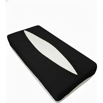 Prostěradlo Jersey prostěradlo obálkového střihu - černá Velikost: 90x200cm