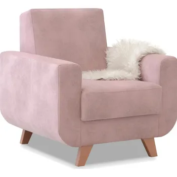 Křeslo Mebel Partner Kadim (růžová + buk)