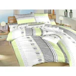 Povlečení satén Ateliér zelený 140x200, 70x90 cm