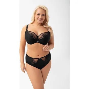 Kalhotky Gorsenia Evia kalhotky černé s krajkou a vysokým pasem, Černá XL i384_88233530